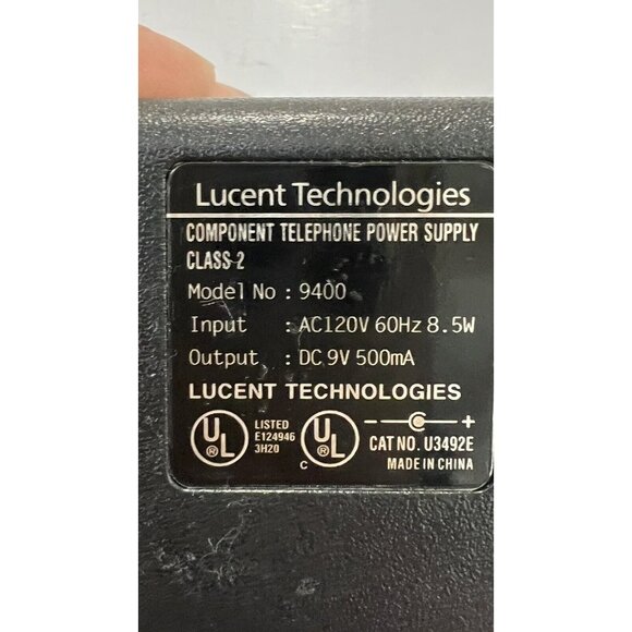 Lucent Technologies AC Adapter Adaptor Model 9400 Telephone Power Supply - Picture 1 of 4